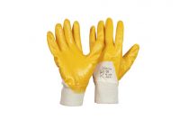 Soleco Nitril Handschuh gelb mit Strickbund