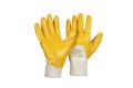 Soleco Nitril Handschuh gelb mit Strickbund
