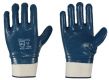 Soleco Nitril Handschuh blau mit Stulpe vollbeschichtet